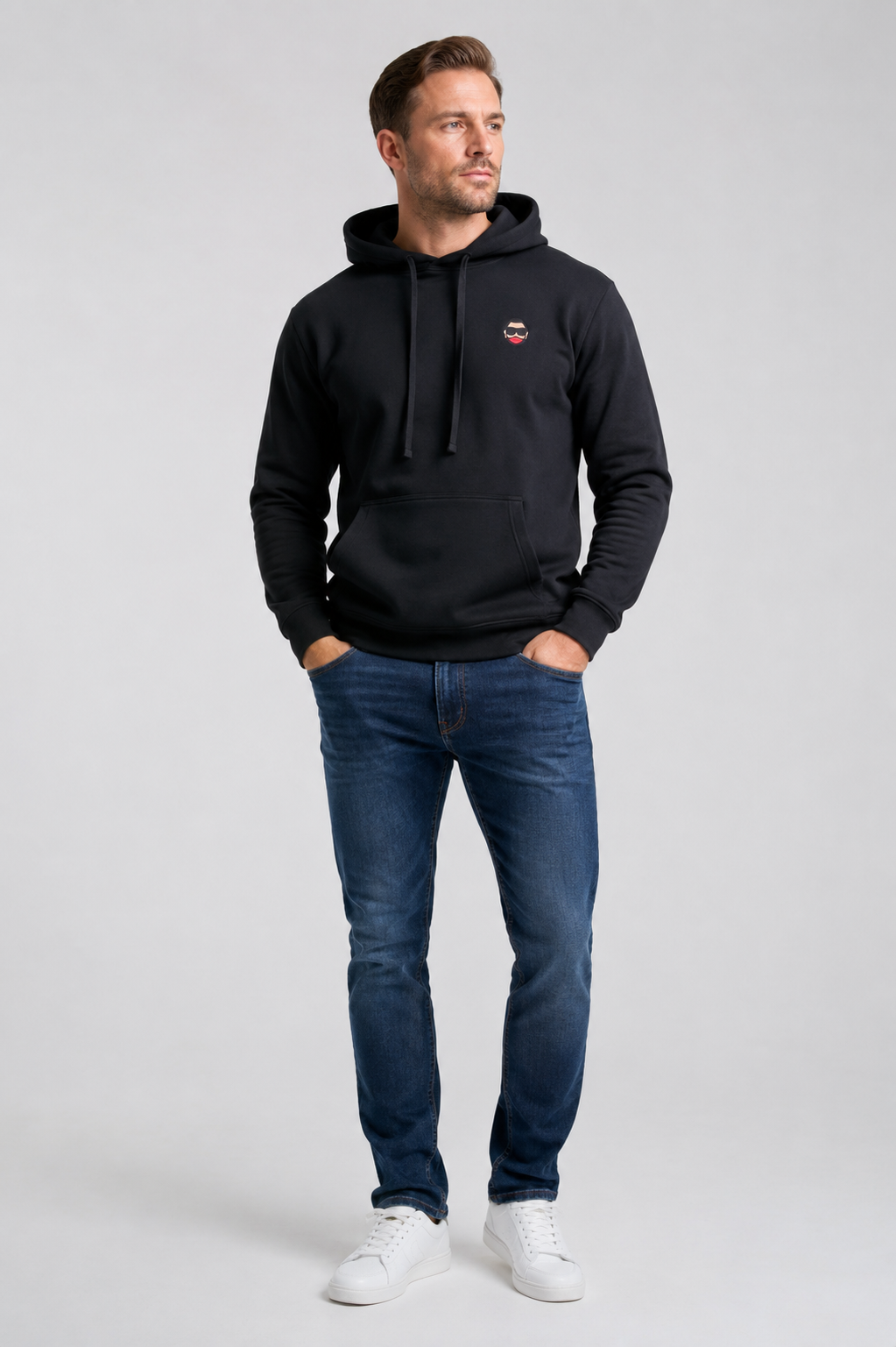 Hoodie Herr Glööckler Männer Sticklogo